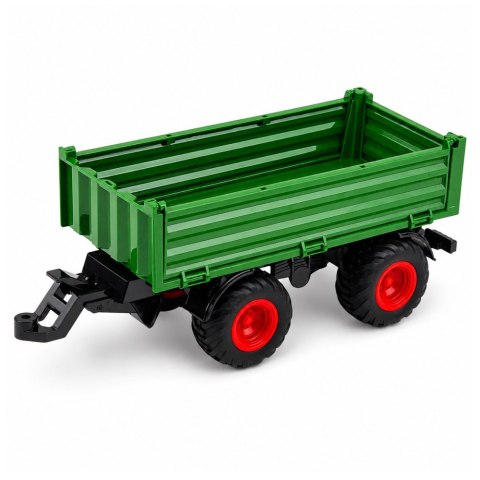 LEAN Toys Traktor Rolniczy Farmerski z Przyczepą Wywrotką Gumowe Koła Zielony 1:24