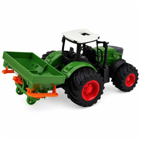 LEAN Toys Traktor Rolniczy Farmerski z Siewnikiem Gumowe Koła Maszyna Rolnicza 1:24