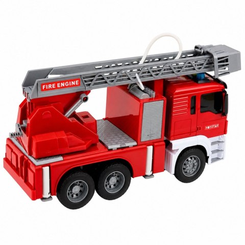 LEAN Toys Wóz Samochód Strażacki z Wysięgnikiem Funkcja Lania Wody Światła Dźwięki