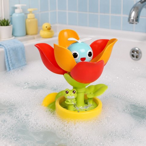 LEAN Toys Zabawka Do Kąpieli Tulipan Kwiatek W Doniczce Konewka Fontanna Wodna