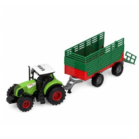 LEAN Toys Zestaw Farma Z Traktorem Wiatrak Stajnia Przyczepa Figurki Zwierzęta 45 el.