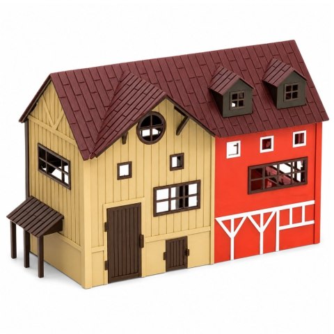 LEAN Toys Zestaw Farma Z Traktorem i Stodołą Zwierzęta Figurki Akcesoria 37 el.