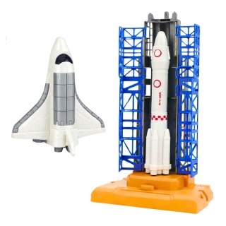 LEAN Toys Zestaw Kosmiczny Stacja Rakieta Wahadłowiec Satelity Kosmonauci Światła