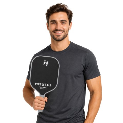 LEAN Toys Zestaw Paletki Do Gry w Pickleballa Tenisa Badmintona 2 Piłki Czarno-Szare