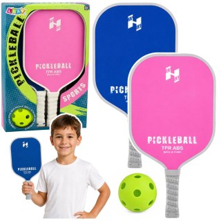 LEAN Toys Zestaw Paletki Do Gry w Pickleballa Tenisa Badmintona Różowo-Niebieski