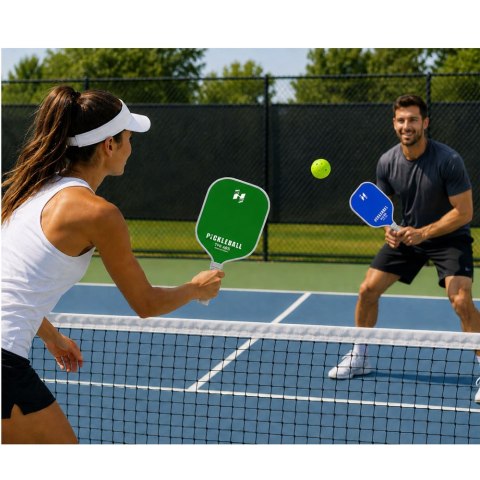 LEAN Toys Zestaw Paletki Do Gry w Pickleballa Tenisa Badmintona Zielono-Niebieski