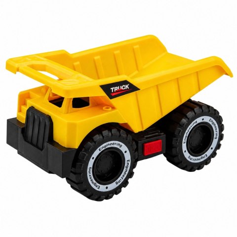 LEAN Toys Zestaw Pojazdów Budowlanych Koparka Wywrotka Ruchome Światła Dźwięki Żółte