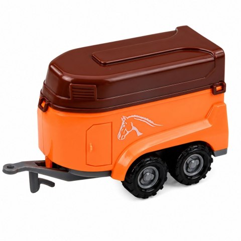 LEAN Toys Zestaw Pojazdów Rolniczych Traktor Sieczkarnia Przyczepy 1:68 4 szt.