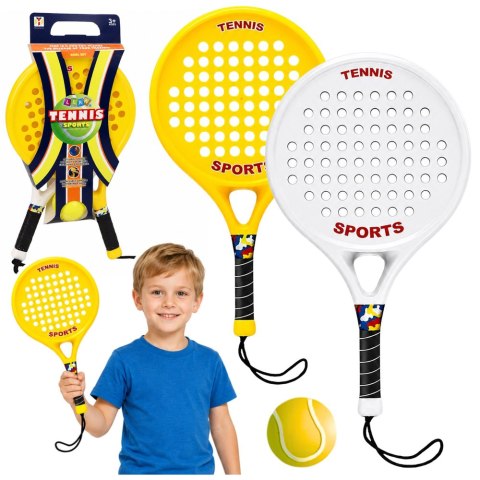 LEAN Toys Zestaw Sportowy Do Gry W Tenisa Plażowego Ogrodowego Paletki Piłka Piankowa