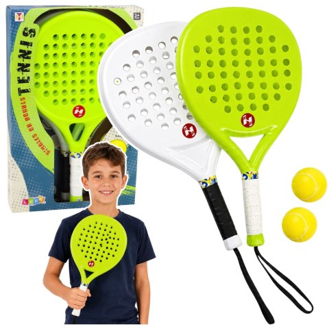 LEAN Toys Zestaw Sportowy Do Gry W Tenisa Plażowego Ogrodowego Paletki Piłki Piankowe