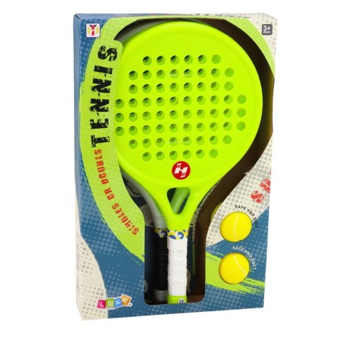 LEAN Toys Zestaw Sportowy Do Gry W Tenisa Plażowego Ogrodowego Paletki Piłki Piankowe