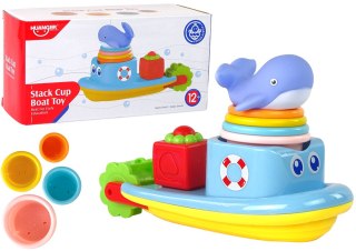 LEAN Toys Zestaw Zabawek Do Wody Statek Wieloryb Piramidka