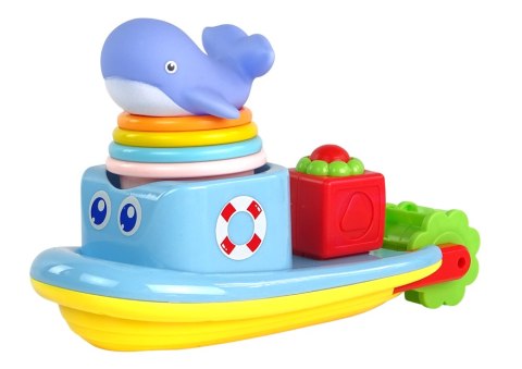 LEAN Toys Zestaw Zabawek Do Wody Statek Wieloryb Piramidka