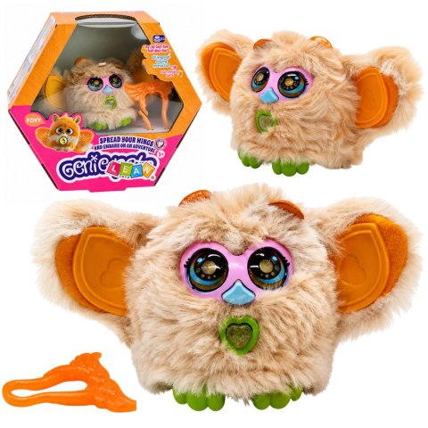 LEAN Toys Zwierzak Interaktywny Stworek Genie Pets Światła Dźwięki Zawieszka Beżowy
