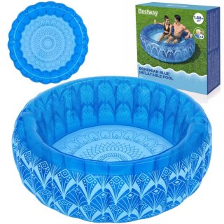 Bestway Bestway Dmuchany basen BOHEMIAN BLUE + 2 uchwyty na kubek 168x53cm 54479