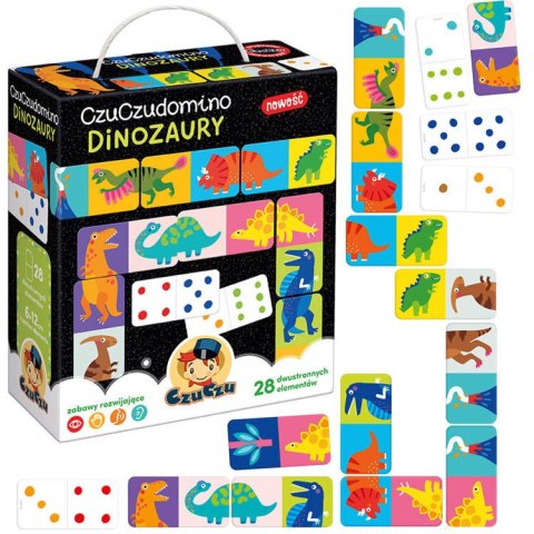CzuCzu CzuCzu Gra układanka Domino Dinozaury 28ele ZA4222