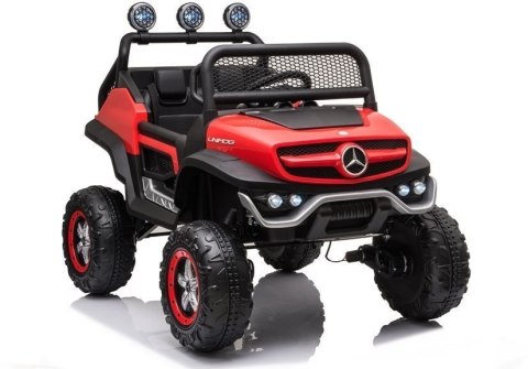 LEAN CARS Pojazd na Akumulator Mercedes Unimog S Czerwony