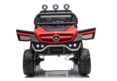 LEAN CARS Pojazd na Akumulator Mercedes Unimog S Czerwony