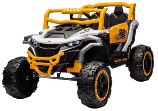 LEAN CARS Pojazd na akumulator M1 Biało-Żółty 4x4