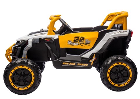 LEAN CARS Pojazd na akumulator M1 Biało-Żółty 4x4