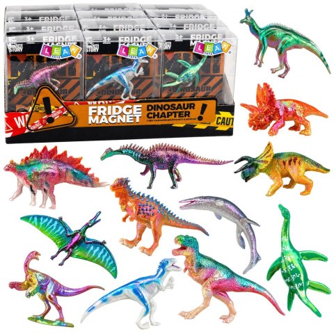 LEAN TOYS Figurka Dinozaura Magnes Kolekcjonerski Na Lodówkę Ozdobny Mix