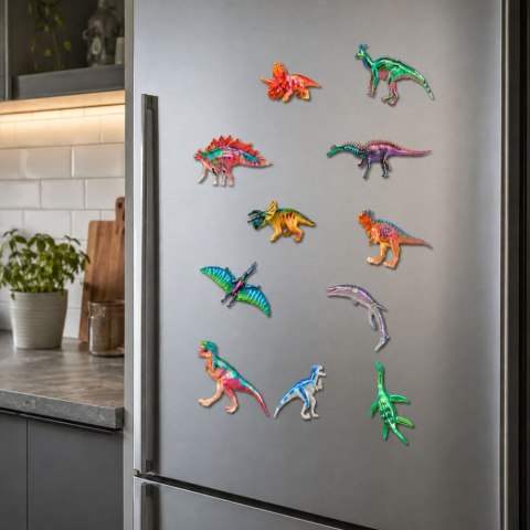 LEAN TOYS Figurka Dinozaura Magnes Kolekcjonerski Na Lodówkę Ozdobny Mix