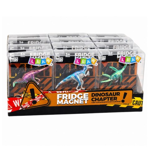 LEAN TOYS Figurka Dinozaura Magnes Kolekcjonerski Na Lodówkę Ozdobny Mix