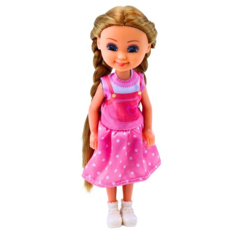 LEAN TOYS Mini Laleczka Z Długimi Włosami W Sukience 15cm Mix