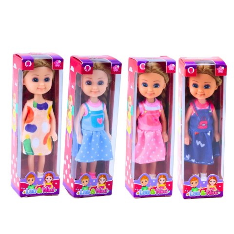 LEAN TOYS Mini Laleczka Z Długimi Włosami W Sukience 15cm Mix