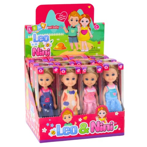 LEAN TOYS Mini Laleczka Z Długimi Włosami W Sukience 15cm Mix
