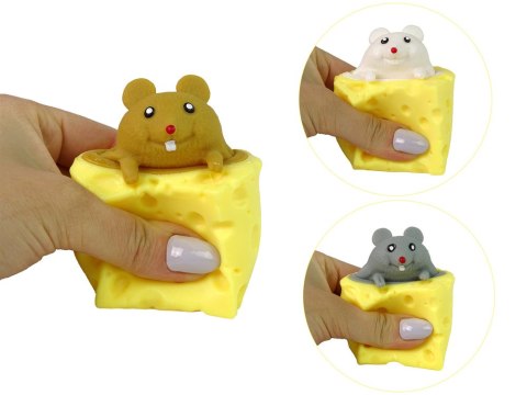 LEAN TOYS Mysz W Serze Gniotek Squishy Myszka Sensoryczna Pop It