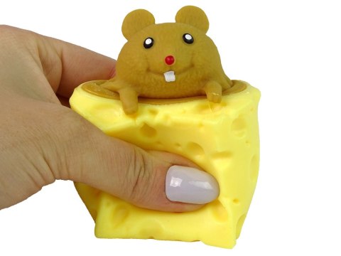 LEAN TOYS Mysz W Serze Gniotek Squishy Myszka Sensoryczna Pop It
