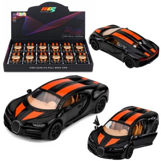 LEAN TOYS Samochód Autko Metalowe Sportowe Światła Dźwięk Napęd Pull-Back Czarny 1:32