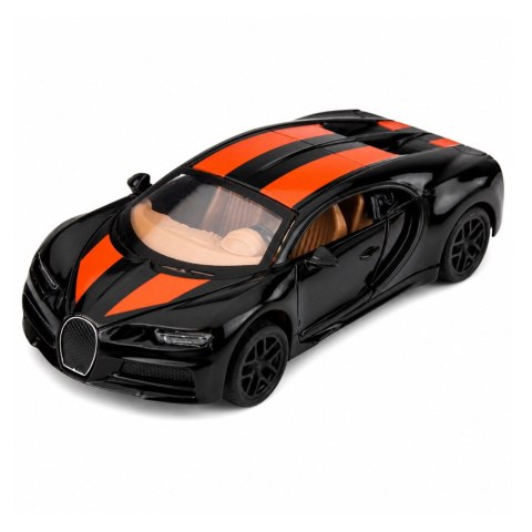LEAN TOYS Samochód Autko Metalowe Sportowe Światła Dźwięk Napęd Pull-Back Czarny 1:32