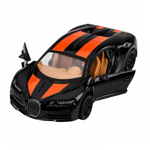 LEAN TOYS Samochód Autko Metalowe Sportowe Światła Dźwięk Napęd Pull-Back Czarny 1:32