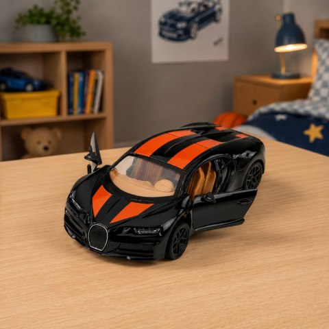 LEAN TOYS Samochód Autko Metalowe Sportowe Światła Dźwięk Napęd Pull-Back Czarny 1:32