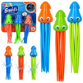 LEAN TOYS Zabawki Do Nurkowania Kałamarnice Meduzy Do Kąpieli Basenu Dla Dzieci 3szt.