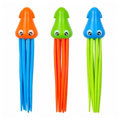 LEAN TOYS Zabawki Do Nurkowania Kałamarnice Meduzy Do Kąpieli Basenu Dla Dzieci 3szt.