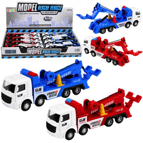 LEAN Toys Ciężarówka Z Wysięgnikiem Metalowa Kabina Hak Regulowany 1:55