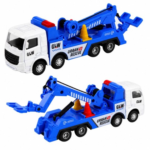 LEAN Toys Ciężarówka Z Wysięgnikiem Metalowa Kabina Hak Regulowany 1:55