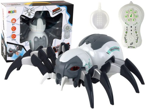 LEAN Toys Duży Pająk Zdalnie Sterowany RC Na Baterie Biało-Szary