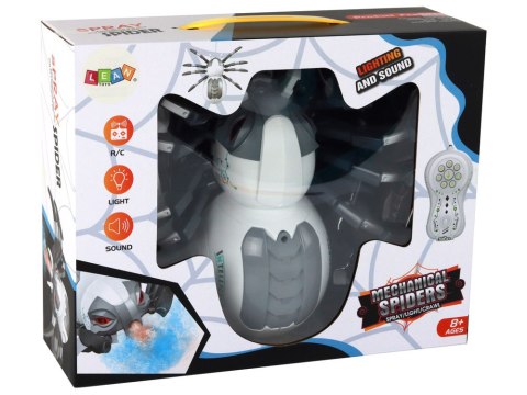LEAN Toys Duży Pająk Zdalnie Sterowany RC Na Baterie Biało-Szary