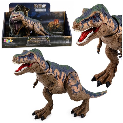 LEAN Toys Figurka Dinozaura T-Rex Tyranozaur Rex Realistyczny Ruchome Kończyny Dźwięk