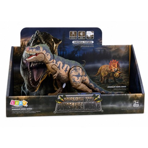 LEAN Toys Figurka Dinozaura T-Rex Tyranozaur Rex Realistyczny Ruchome Kończyny Dźwięk