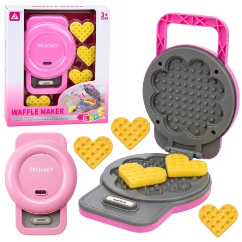 LEAN Toys Gofrownica Dla Dzieci Gofry Zmieniające Kolor Światła Dźwięki Różowa
