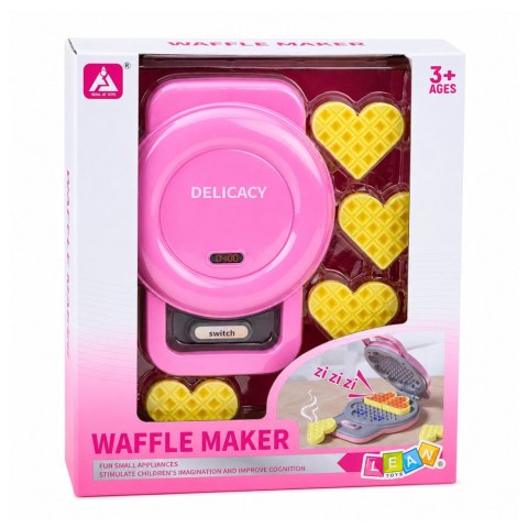LEAN Toys Gofrownica Dla Dzieci Gofry Zmieniające Kolor Światła Dźwięki Różowa
