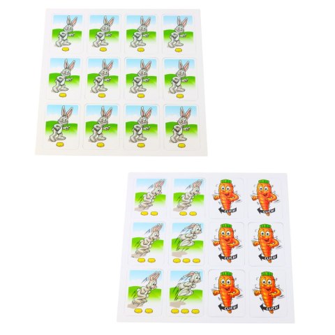 LEAN Toys Gra Rodzinna Króliki Funny Bunny Wyścig Po Marchew Karty