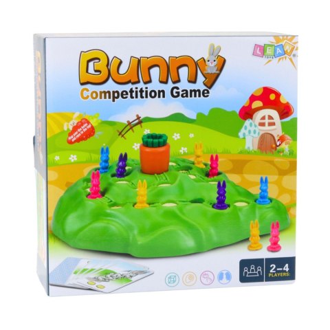 LEAN Toys Gra Rodzinna Króliki Funny Bunny Wyścig Po Marchew Karty
