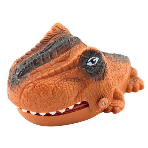 LEAN Toys Gra Zręcznościowa Gryzący Atakujący Dinozaur Brązowy