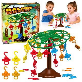 LEAN Toys Gra Zręcznościowa Rodzinna Balansujące Spadające Małpki Drzewko